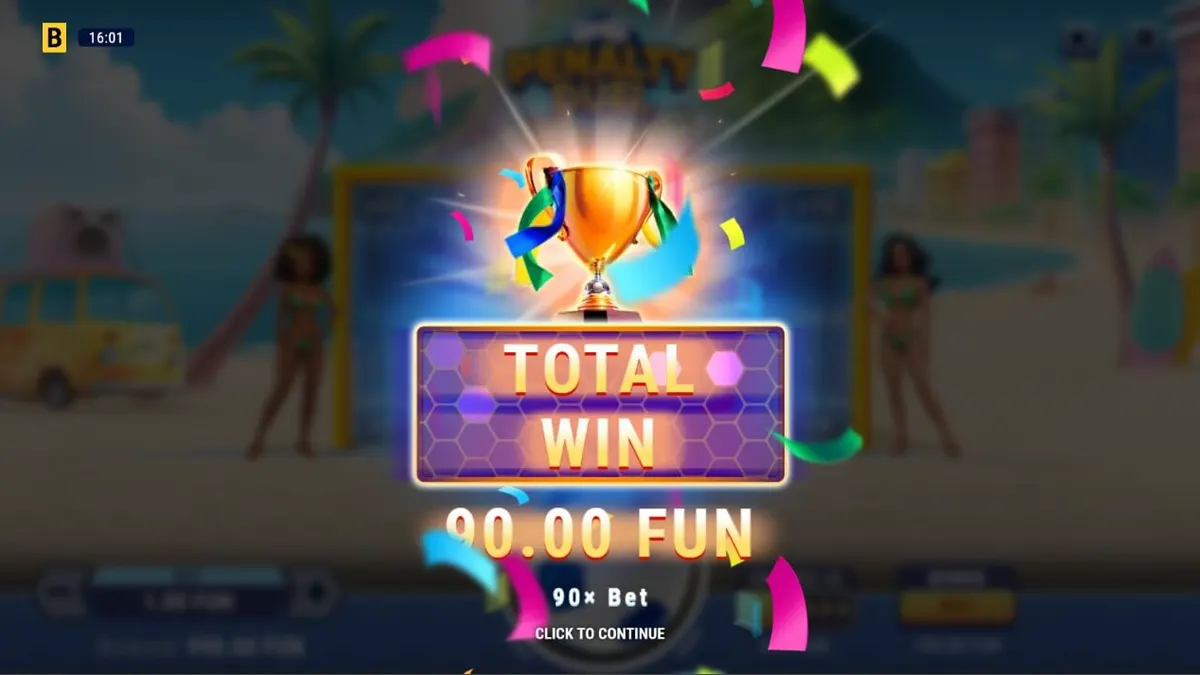 Interface do jogo Penalty Duel with Júlio César em um smartphone