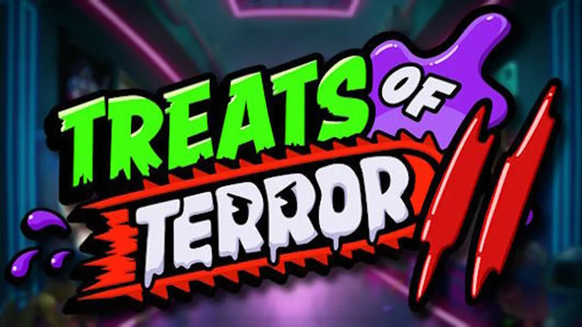 Cena temática de Treats of Terror II com doces animados e perigosos
